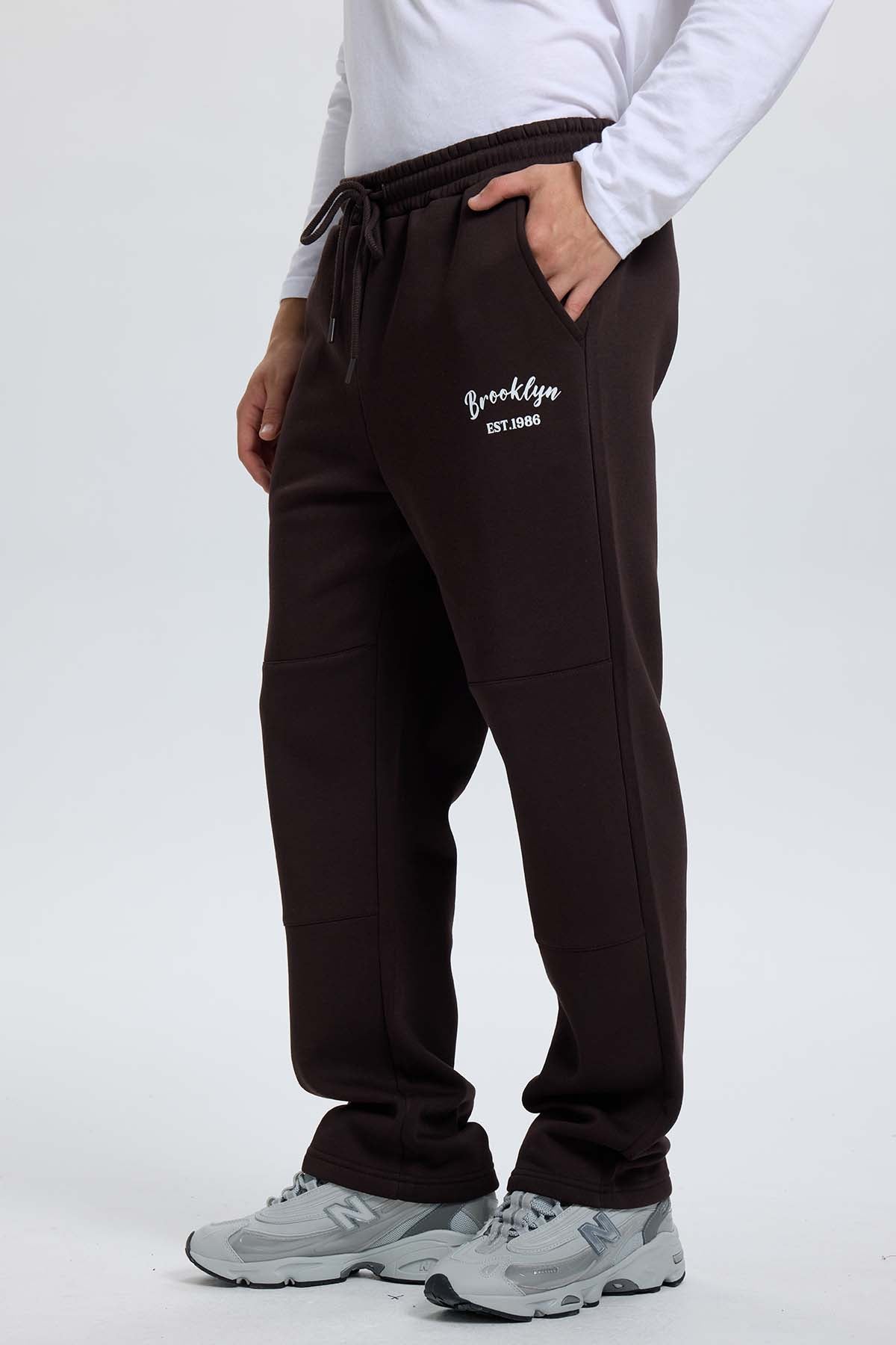 Pantalón Buzo Hombre Baggy Chocolate