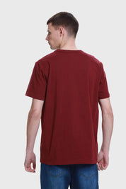 Polera Hombre Aplicación Burdeo