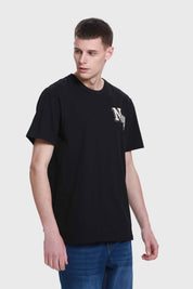 Polera Hombre Aplicación Negro