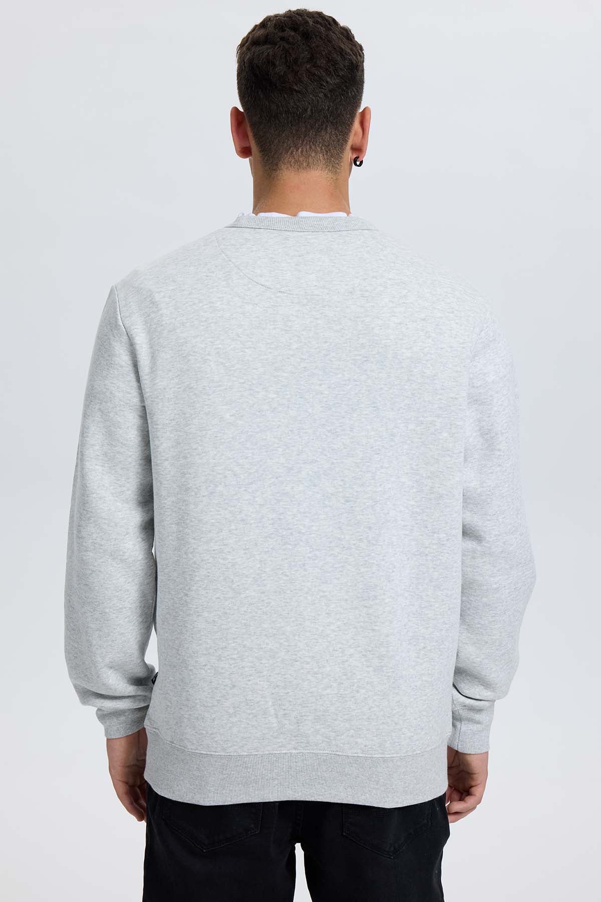 Polerón Hombre Bordado Gris