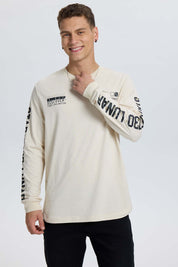 Polera Hombre Print Beige