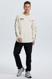 Polera Hombre Print Beige