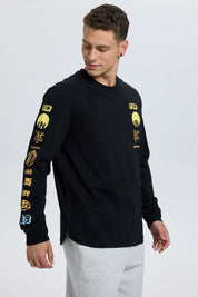 Polera Hombre Print Negro