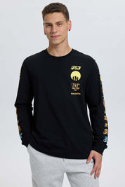 Polera Hombre Print Negro
