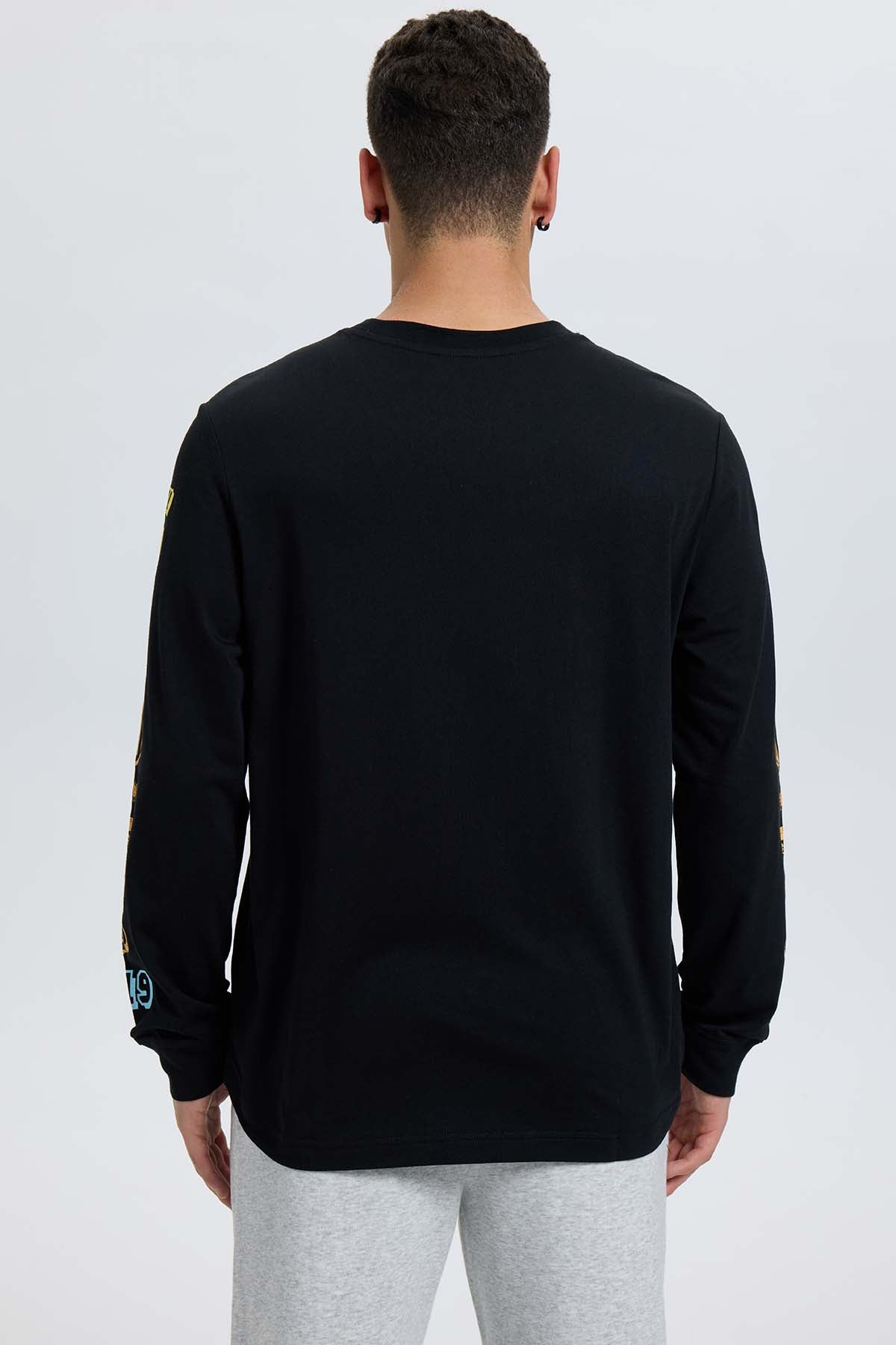 Polera Hombre Print Negro