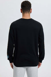 Polera Hombre Print Negro