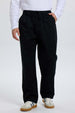 Pantalón Hombre Gabardina Cargo Negro