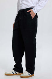 Pantalón Hombre Gabardina Cargo Negro
