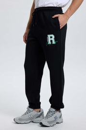 Pantalón Buzo Hombre Print College Negro