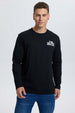 Polera Hombre Doble Print Negro
