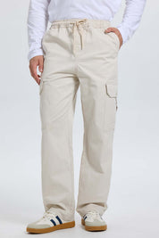 Pantalón Hombre Cargo Recto Beige