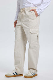 Pantalón Hombre Cargo Recto Beige