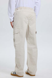 Pantalón Hombre Cargo Recto Beige