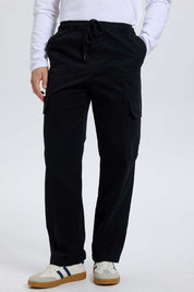 Pantalón Hombre Cargo Recto Negro