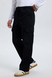 Pantalón Hombre Cargo Recto Negro
