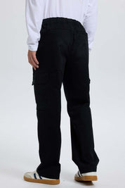 Pantalón Hombre Cargo Recto Negro