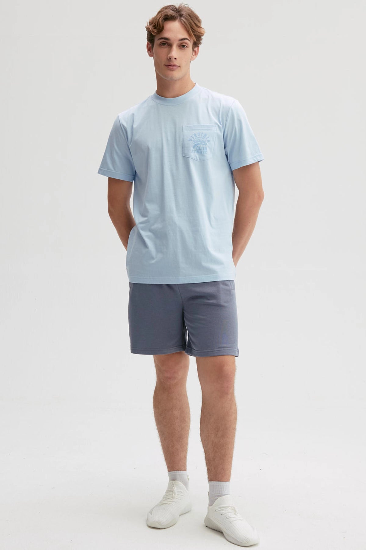 Bermuda Hombre Básico Azul Piedra