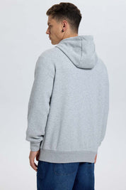 Polerón Hombre Hoodie Gris Melange