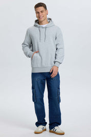 Polerón Hombre Hoodie Gris Melange
