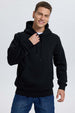Polerón Hombre Hoodie Negro de franela cardada