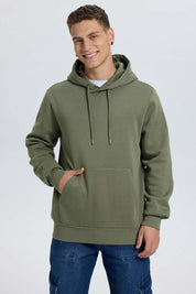 Polerón Hombre Hoodie Verde Militar