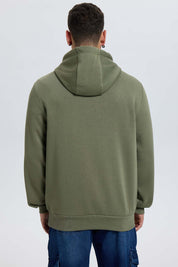 Polerón Hombre Hoodie Verde Militar