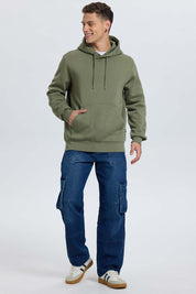 Polerón Hombre Hoodie Verde Militar