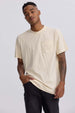 Polera hombre beige con bolsillo contraste