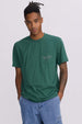 Polera Hombre Con Bolsillo Contraste Verde