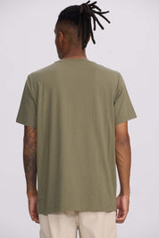 Polera Hombre Con Bolsillo Contraste Verde Militar