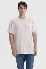 Polera Hombre Con Bolsillo Print Rosado