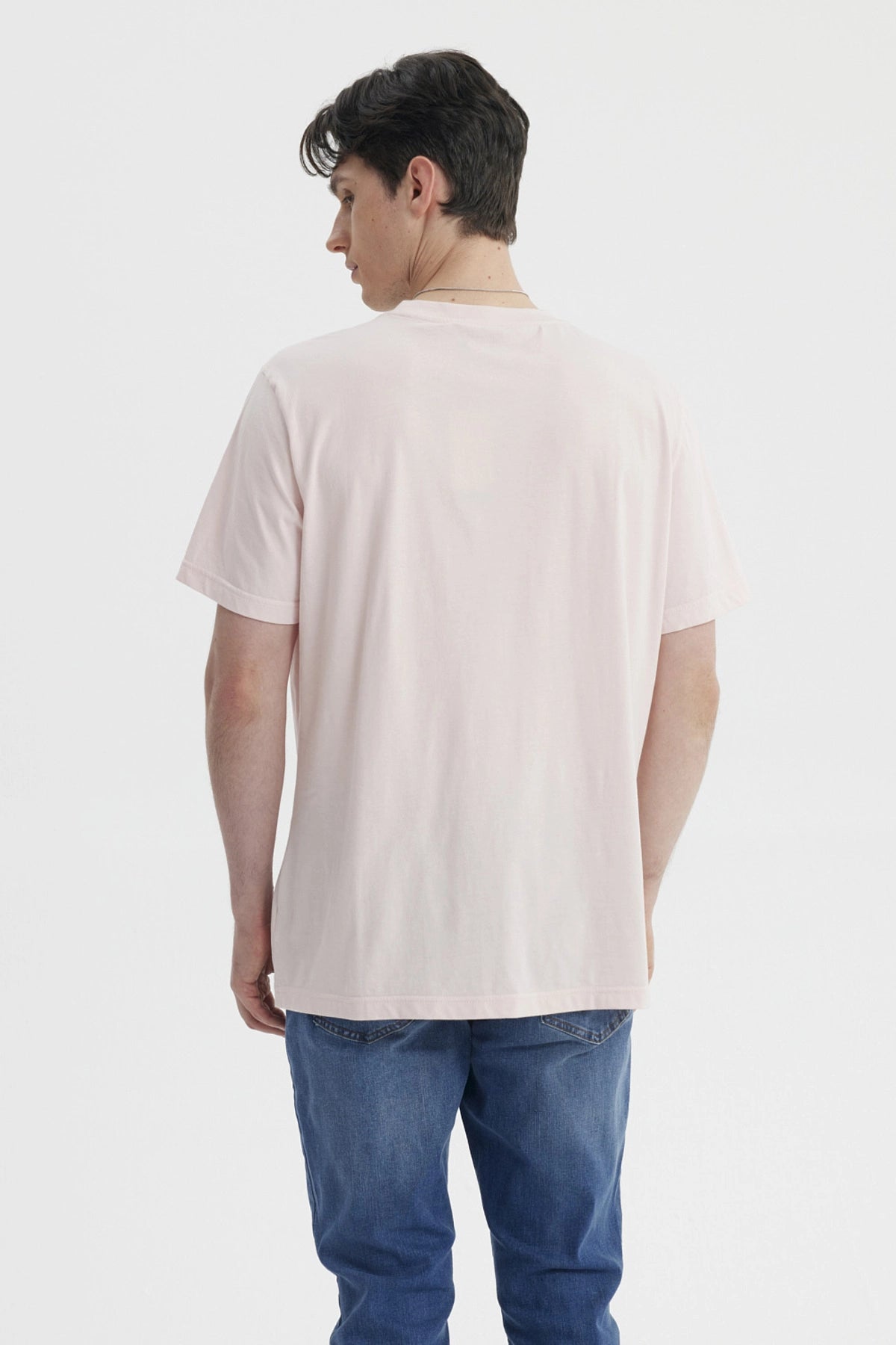 Polera Hombre Con Bolsillo Print Rosado