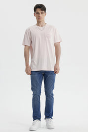 Polera Hombre Con Bolsillo Print Rosado