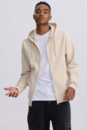 Polerón Hombre Full Zipper Beige