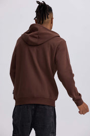 Polerón hombre full zipper chocolate