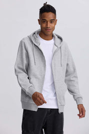 Polerón Hombre Full Zipper Gris Melange