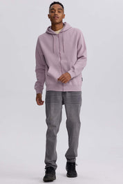 Polerón Hombre Full Zipper Malva