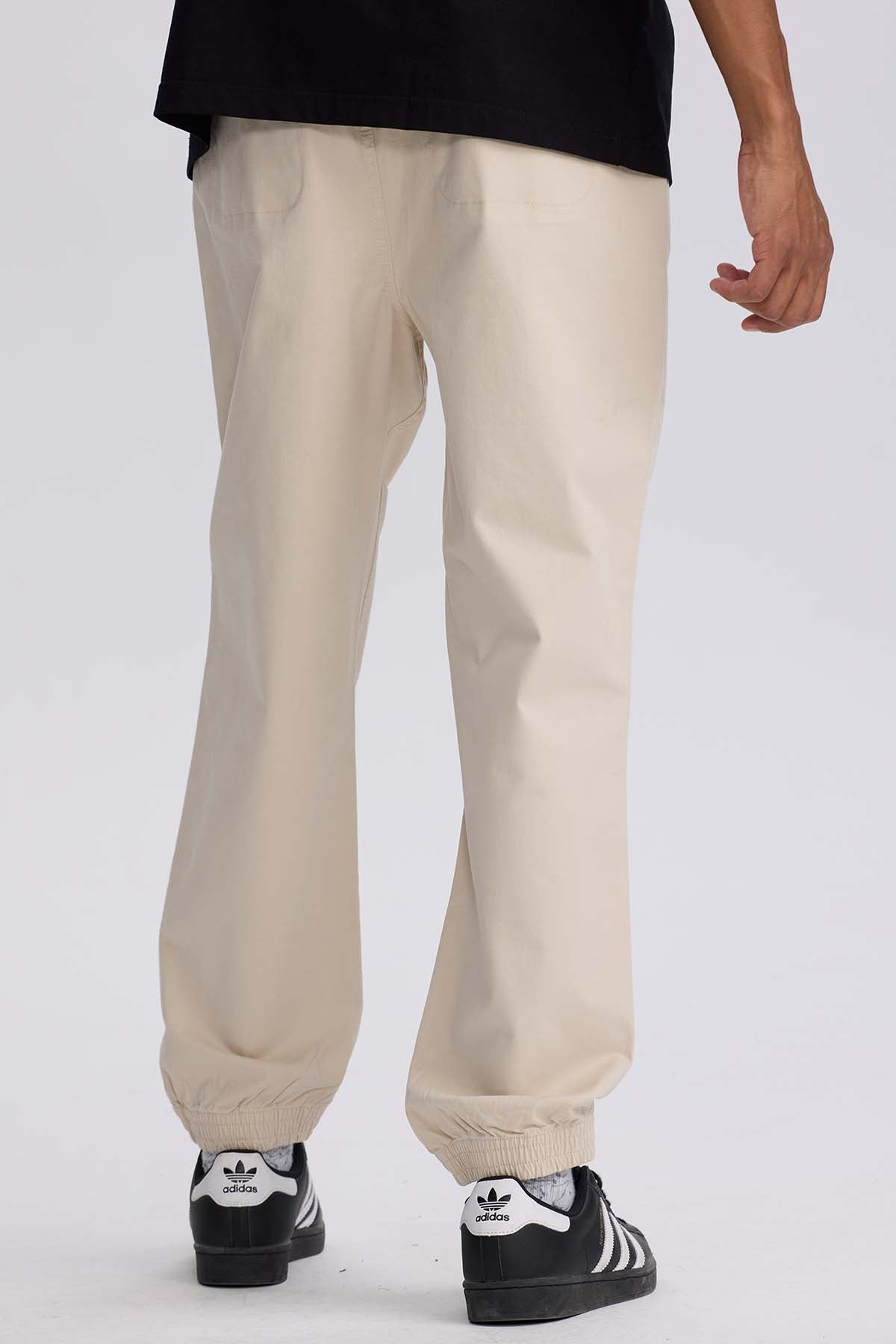 Pantalón Hombre Jogger Twill Beige