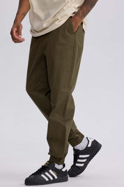 Pantalón Hombre Jogger Twill Verde Olivo