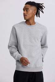Polerón Hombre Liso Gris Melange