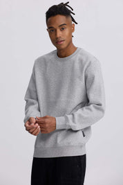 Polerón Hombre Liso Gris Melange