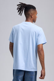 Polera Hombre Long Fit Básica Celeste