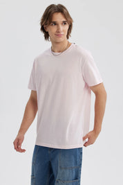Polera Hombre Long Fit Básica Rosado