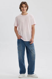 Polera Hombre Long Fit Básica Rosado
