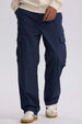 Pantalón hombre cargo calce recto azul oscuro