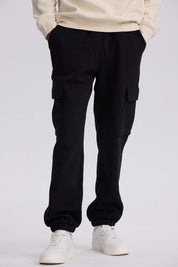 Pantalón buzo hombre cargo negro