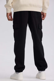 Pantalón buzo hombre cargo negro