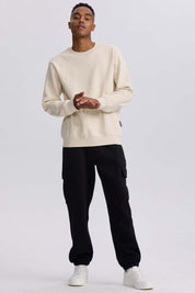 Pantalón buzo hombre cargo negro