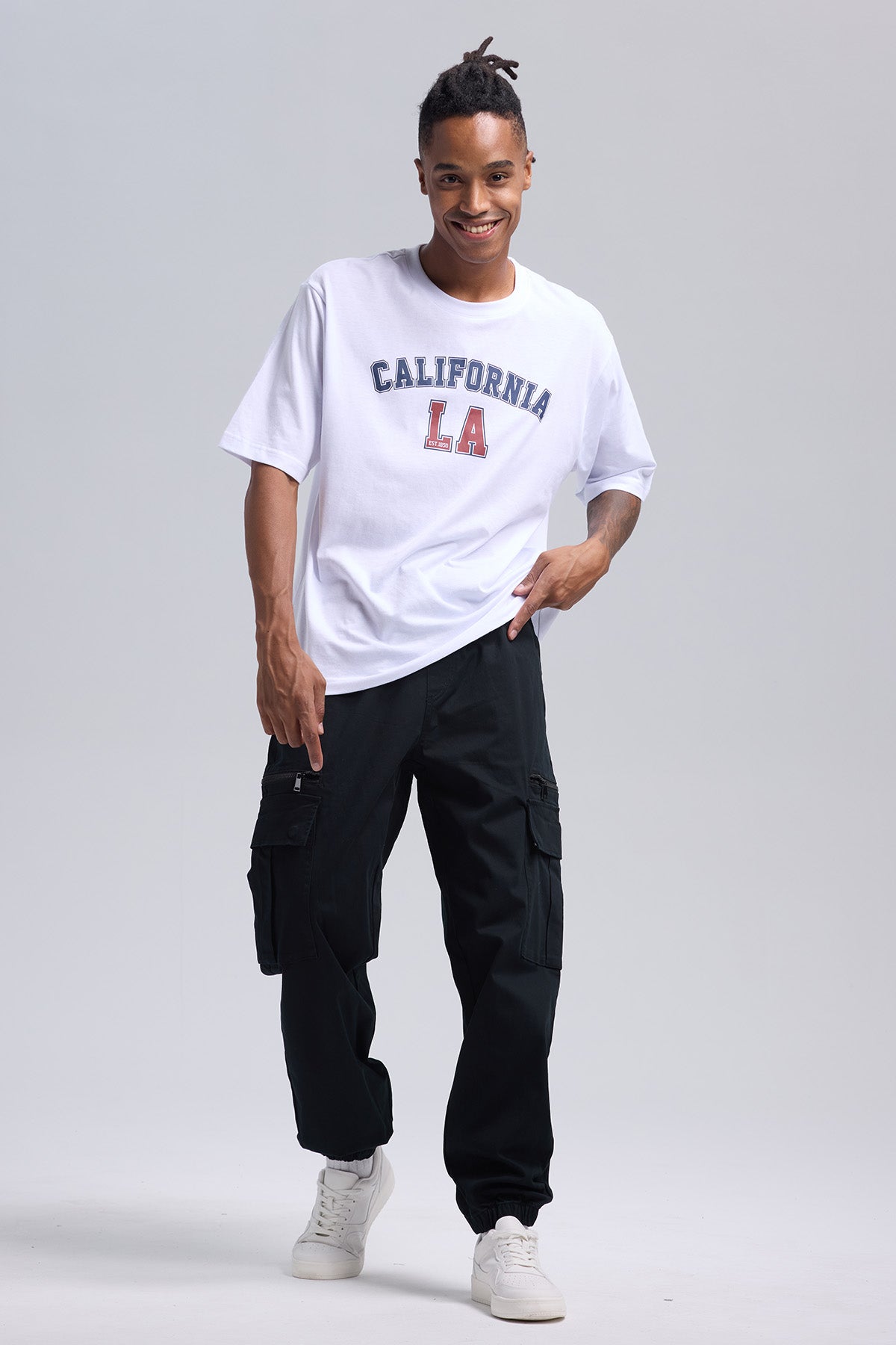 Pantalón Hombre Cargo Jogger Negro