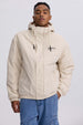 Chaqueta hombre cortaviento beige claro